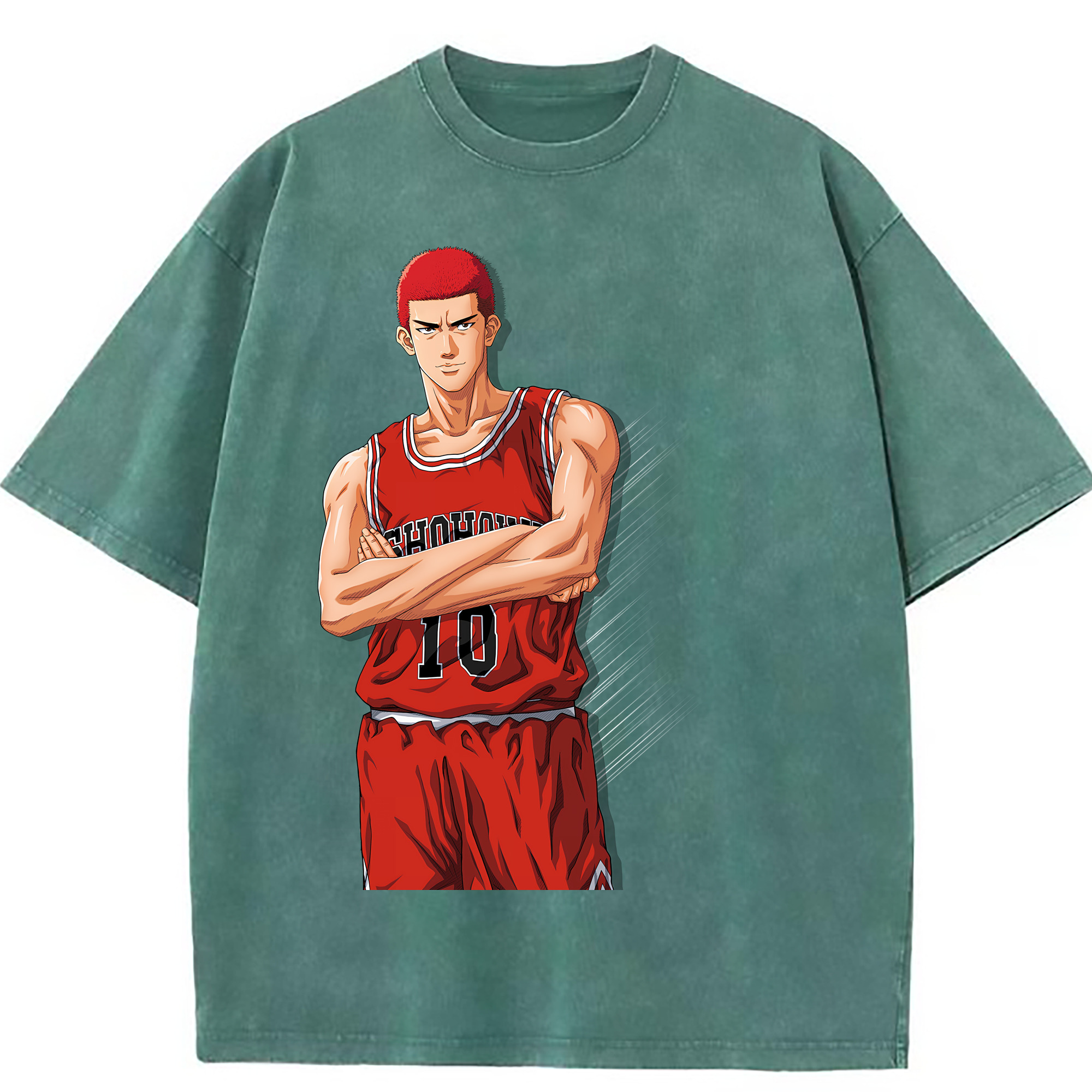 （画像用） SLAM DUNK／スラムダンク 綿100% ヴィンテージ風 半袖Tシャツ（フロントプリント）